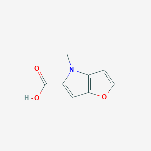 molecular formula C8H7NO3 B055709 4-甲基-4H-呋喃[3,2-b]吡咯-5-羧酸 CAS No. 117613-30-6
