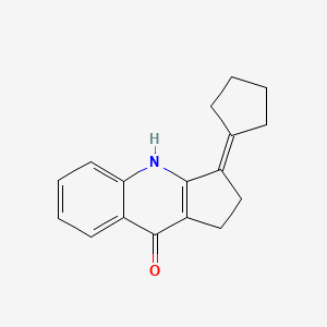 molecular formula C17H17NO B5570901 3-cyclopentylidene-1,2,3,4-tetrahydro-9H-cyclopenta[b]quinolin-9-one 
