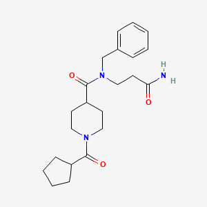 molecular formula C22H31N3O3 B5570930 N-(3-amino-3-oxopropyl)-N-benzyl-1-(cyclopentylcarbonyl)-4-piperidinecarboxamide 