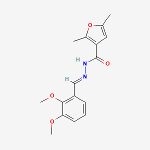 molecular formula C16H18N2O4 B5570950 N'-(2,3-dimethoxybenzylidene)-2,5-dimethyl-3-furohydrazide 