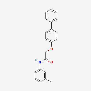 molecular formula C21H19NO2 B5571041 2-(4-biphenylyloxy)-N-(3-methylphenyl)acetamide 