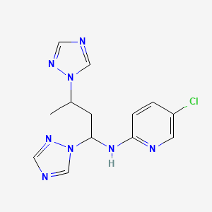 molecular formula C13H15ClN8 B5571042 5-chloro-N-(1,3-di-1H-1,2,4-triazol-1-ylbutyl)-2-pyridinamine 