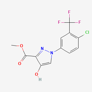 methyl 1-[4-chloro-3-(trifluoromethyl)phenyl]-4-hydroxy-1H-pyrazole-3-carboxylate