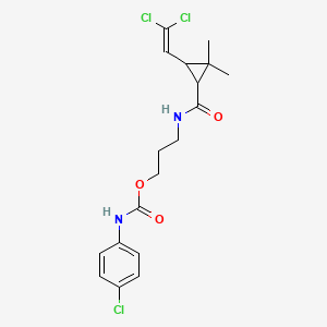 3-({[3-(2,2-dichlorovinyl)-2,2-dimethylcyclopropyl]carbonyl}amino)propyl (4-chlorophenyl)carbamate