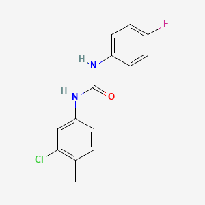 molecular formula C14H12ClFN2O B5571113 N-(3-氯-4-甲基苯基)-N'-(4-氟苯基)脲 