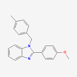 molecular formula C22H20N2O B5571132 2-(4-methoxyphenyl)-1-(4-methylbenzyl)-1H-benzimidazole 