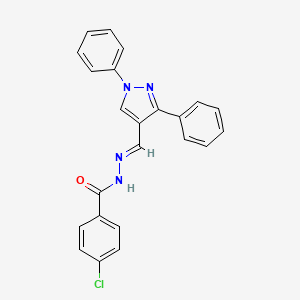 4-chloro-N'-[(1,3-diphenyl-1H-pyrazol-4-yl)methylene]benzohydrazide
