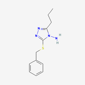 molecular formula C12H16N4S B5571155 3-(benzylthio)-5-propyl-4H-1,2,4-triazol-4-amine 