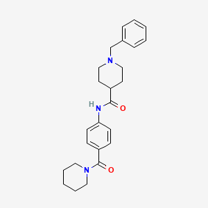 molecular formula C25H31N3O2 B5571175 1-苄基-N-[4-(1-哌啶基羰基)苯基]-4-哌啶甲酰胺 