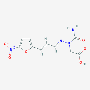 molecular formula C10H10N4O6 B5571182 {1-(aminocarbonyl)-2-[3-(5-nitro-2-furyl)-2-propen-1-ylidene]hydrazino}acetic acid 