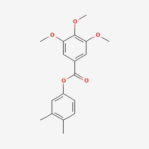 molecular formula C18H20O5 B5571187 3,4-二甲基苯基 3,4,5-三甲氧基苯甲酸酯 