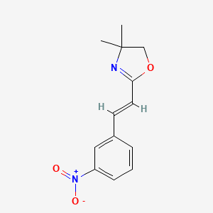 molecular formula C13H14N2O3 B5571217 4,4-dimethyl-2-[2-(3-nitrophenyl)vinyl]-4,5-dihydro-1,3-oxazole 