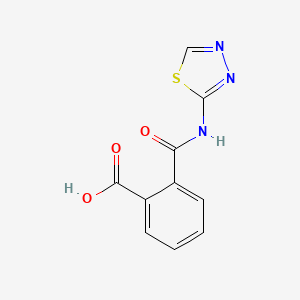 molecular formula C10H7N3O3S B5571252 2-[(1,3,4-thiadiazol-2-ylamino)carbonyl]benzoic acid 