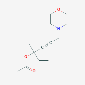 molecular formula C14H23NO3 B5571257 1,1-二乙基-4-(4-吗啉基)-2-丁炔-1-基乙酸酯 