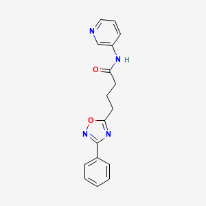 molecular formula C17H16N4O2 B5571268 4-(3-phenyl-1,2,4-oxadiazol-5-yl)-N-3-pyridinylbutanamide 