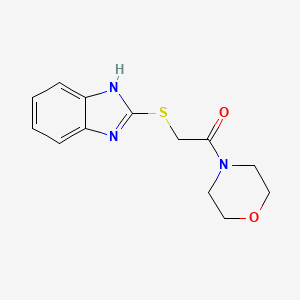 molecular formula C13H15N3O2S B5571311 2-{[2-(4-morpholinyl)-2-oxoethyl]thio}-1H-benzimidazole 