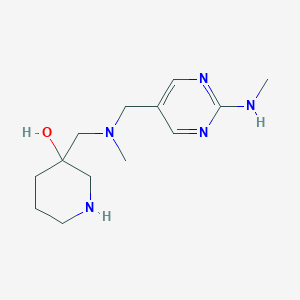 molecular formula C13H23N5O B5571324 3-[(methyl{[2-(methylamino)-5-pyrimidinyl]methyl}amino)methyl]-3-piperidinol dihydrochloride 
