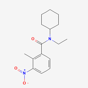 molecular formula C16H22N2O3 B5571332 环己基-乙基-2-甲基-3-硝基苯甲酰胺 