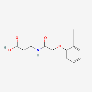 molecular formula C15H21NO4 B5571361 N-[(2-tert-butylphenoxy)acetyl]-beta-alanine 