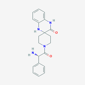 molecular formula C20H22N4O2 B5571399 1-[(2S)-2-amino-2-phenylacetyl]-1',4'-dihydro-3'H-spiro[piperidine-4,2'-quinoxalin]-3'-one dihydrochloride 