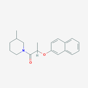 molecular formula C19H23NO2 B5571432 3-methyl-1-[2-(2-naphthyloxy)propanoyl]piperidine 