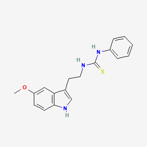 molecular formula C18H19N3OS B5571440 N-[2-(5-methoxy-1H-indol-3-yl)ethyl]-N'-phenylthiourea 