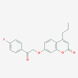molecular formula C20H17FO4 B5571446 7-[2-(4-氟苯基)-2-氧代乙氧基]-4-丙基-2H-色烯-2-酮 
