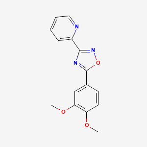 molecular formula C15H13N3O3 B5571467 2-[5-(3,4-二甲氧基苯基)-1,2,4-恶二唑-3-基]吡啶 