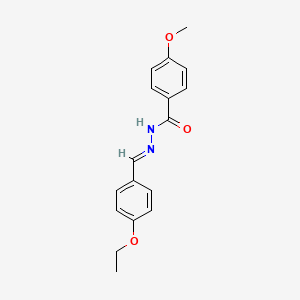 molecular formula C17H18N2O3 B5571475 N'-(4-乙氧基亚苄基)-4-甲氧基苯甲酰肼 CAS No. 303083-85-4