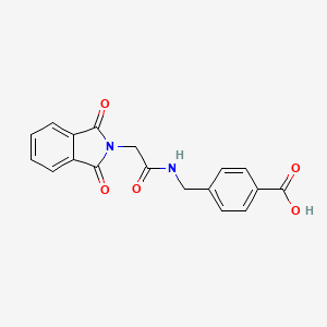molecular formula C18H14N2O5 B5571482 4-({[(1,3-dioxo-1,3-dihydro-2H-isoindol-2-yl)acetyl]amino}methyl)benzoic acid 