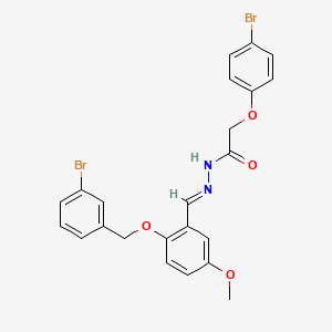 molecular formula C23H20Br2N2O4 B5571495 N'-{2-[(3-溴苄基)氧基]-5-甲氧基苄叉亚甲基}-2-(4-溴苯氧基)乙酰肼 