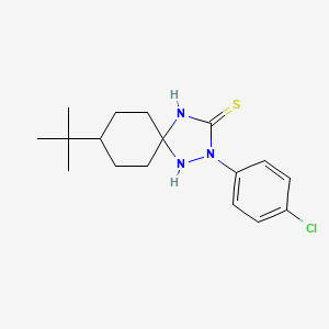 molecular formula C17H24ClN3S B5571558 8-tert-butyl-2-(4-chlorophenyl)-1,2,4-triazaspiro[4.5]decane-3-thione 