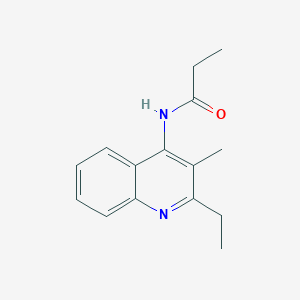 molecular formula C15H18N2O B5571581 N-(2-ethyl-3-methyl-4-quinolinyl)propanamide 