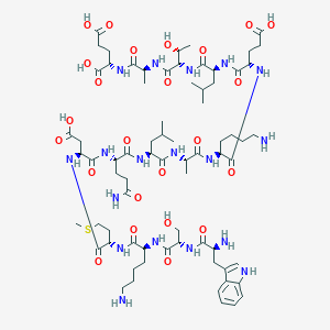molecular formula C72H116N18O24S B055716 嗜铬粒蛋白 A 衍生肽，WE-14 CAS No. 115136-18-0