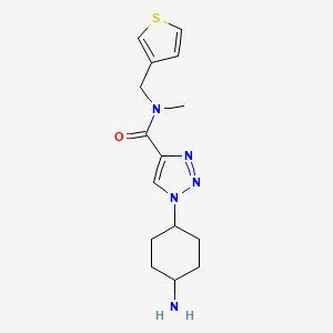 molecular formula C15H21N5OS B5571626 1-(cis-4-aminocyclohexyl)-N-methyl-N-(3-thienylmethyl)-1H-1,2,3-triazole-4-carboxamide 