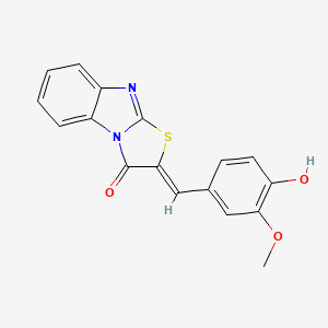 molecular formula C17H12N2O3S B5571634 2-(4-羟基-3-甲氧基亚苄基)[1,3]噻唑并[3,2-a]苯并咪唑-3(2H)-酮 