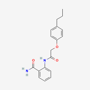 molecular formula C18H20N2O3 B5571647 2-{[(4-propylphenoxy)acetyl]amino}benzamide 