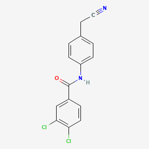 molecular formula C15H10Cl2N2O B5571664 3,4-二氯-N-[4-(氰甲基)苯基]苯甲酰胺 