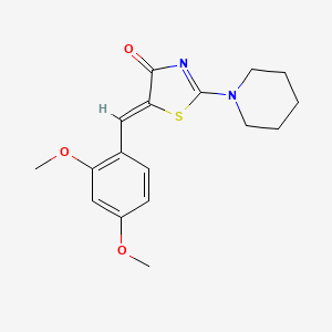 molecular formula C17H20N2O3S B5571700 5-(2,4-二甲氧基苄亚叉基)-2-(1-哌啶基)-1,3-噻唑-4(5H)-酮 