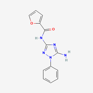 molecular formula C13H11N5O2 B5571753 N-(5-氨基-1-苯基-1H-1,2,4-三唑-3-基)-2-呋喃酰胺 