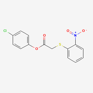 molecular formula C14H10ClNO4S B5571766 4-氯苯基[(2-硝基苯基)硫代]乙酸酯 