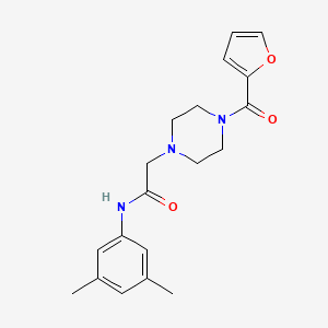 molecular formula C19H23N3O3 B5571775 N-(3,5-二甲苯基)-2-[4-(2-呋喃酰)-1-哌嗪基]乙酰胺 