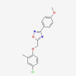 molecular formula C17H15ClN2O3 B5571792 5-[(4-chloro-2-methylphenoxy)methyl]-3-(4-methoxyphenyl)-1,2,4-oxadiazole 