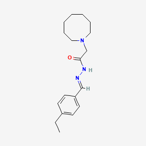 molecular formula C18H27N3O B5571796 2-(1-azocanyl)-N'-(4-ethylbenzylidene)acetohydrazide 