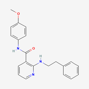 molecular formula C21H21N3O2 B5571827 N-(4-methoxyphenyl)-2-[(2-phenylethyl)amino]nicotinamide 