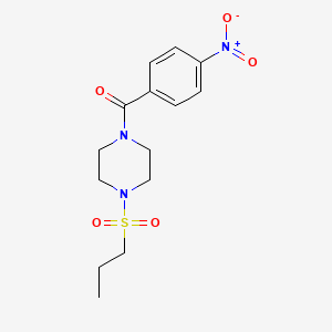 molecular formula C14H19N3O5S B5571828 1-(4-nitrobenzoyl)-4-(propylsulfonyl)piperazine 