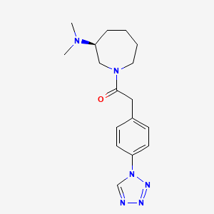 molecular formula C17H24N6O B5571844 (3S)-N,N-dimethyl-1-{[4-(1H-tetrazol-1-yl)phenyl]acetyl}azepan-3-amine 