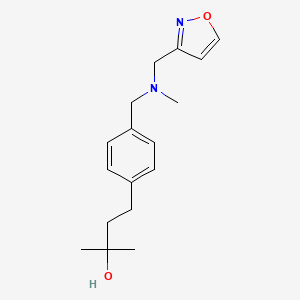 molecular formula C17H24N2O2 B5571888 4-(4-{[(3-isoxazolylmethyl)(methyl)amino]methyl}phenyl)-2-methyl-2-butanol 