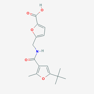 molecular formula C16H19NO5 B5571919 5-{[(5-tert-butyl-2-methyl-3-furoyl)amino]methyl}-2-furoic acid 