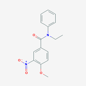 molecular formula C16H16N2O4 B5571936 N-乙基-4-甲氧基-3-硝基-N-苯甲酰苯胺 